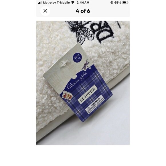 Gilmore Girls Dragonfly Inn Adult S/M (5-6-1/2) House Slippers. New With Tags. - Picture 4 of 6